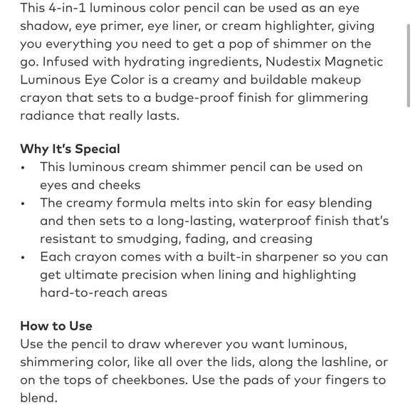 Nudestix Magnetic Luminous Eyeshadow Stick Immortal Sealed - Picture 14 of 15